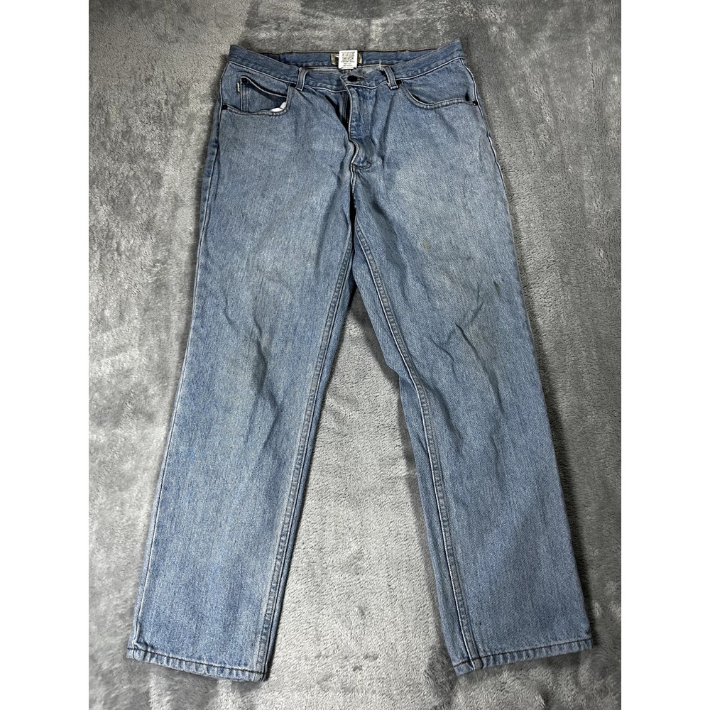 L.L. Bean Jeans Mens 34x29 Blue Denim Baggy Casual Light Wash Vintage Y2k Logo